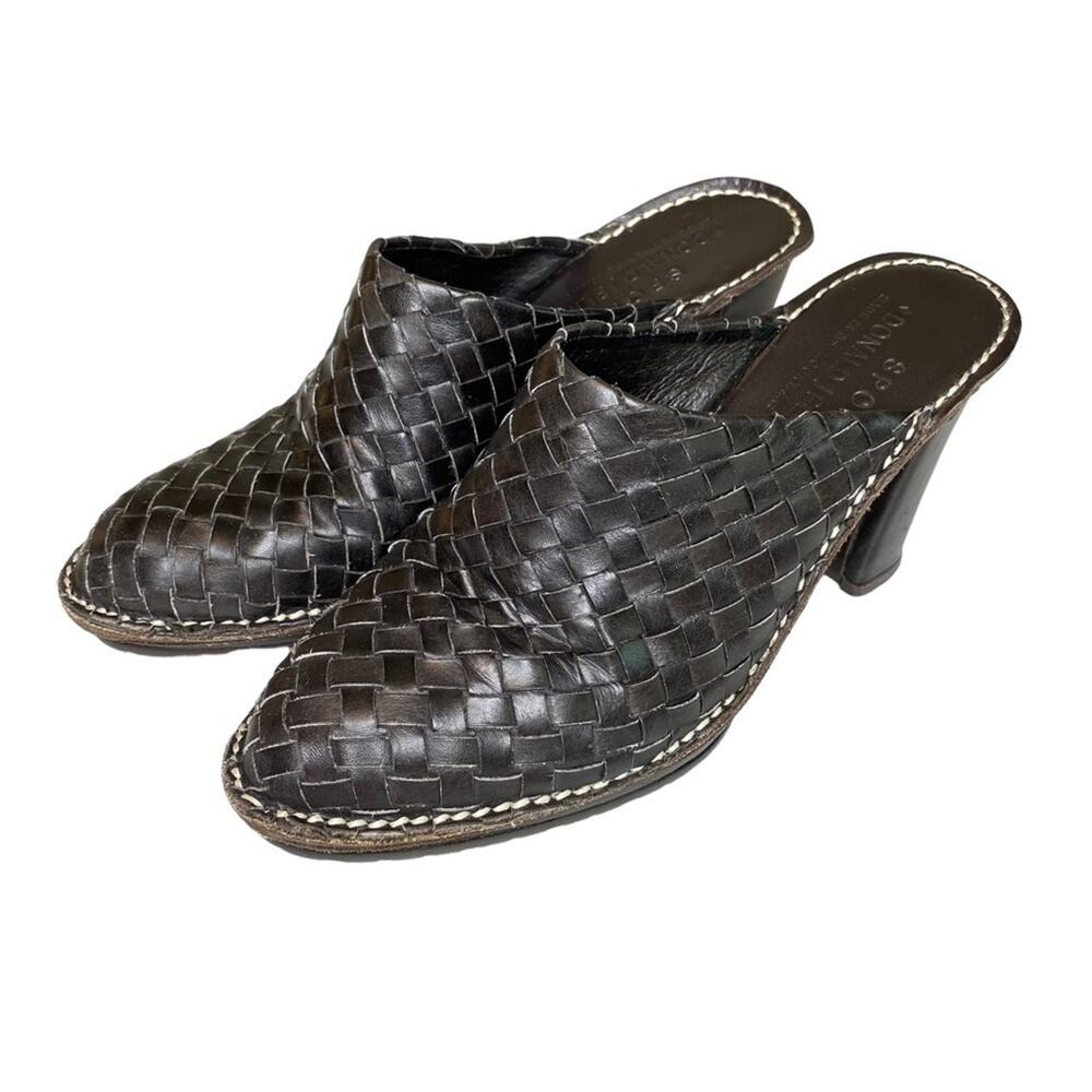 Donald J. Pliner Sport Women’s ‘Busy’ Italian Slip On Leather Mules Size 7.5